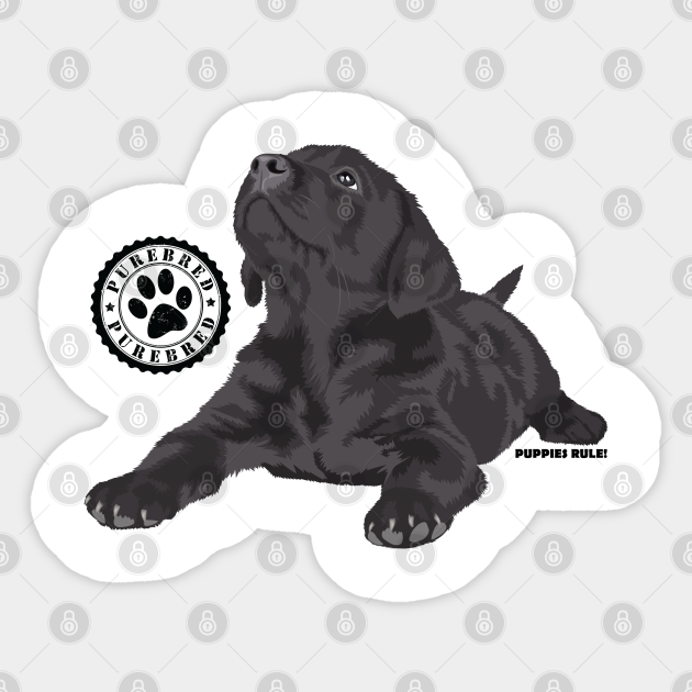 Labrador Retriever Black Lab Purebred Stamp ( Puppies Rule